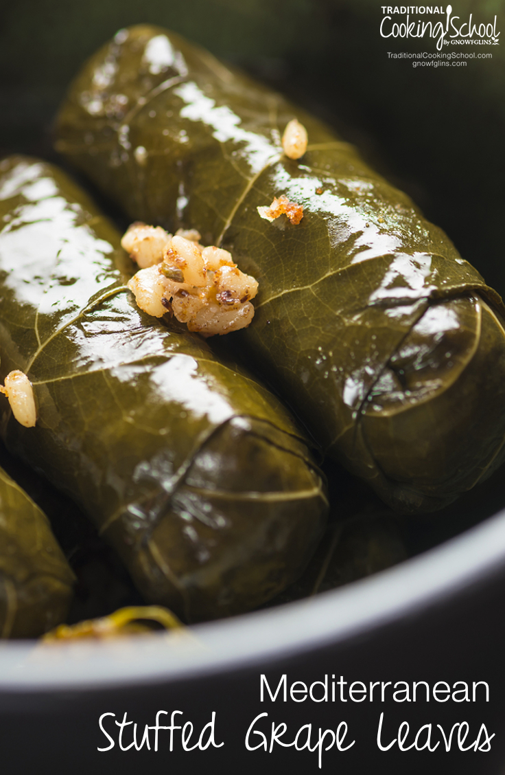 Traditional Mediterranean Stuffed Grape Leaves {Dolmas}