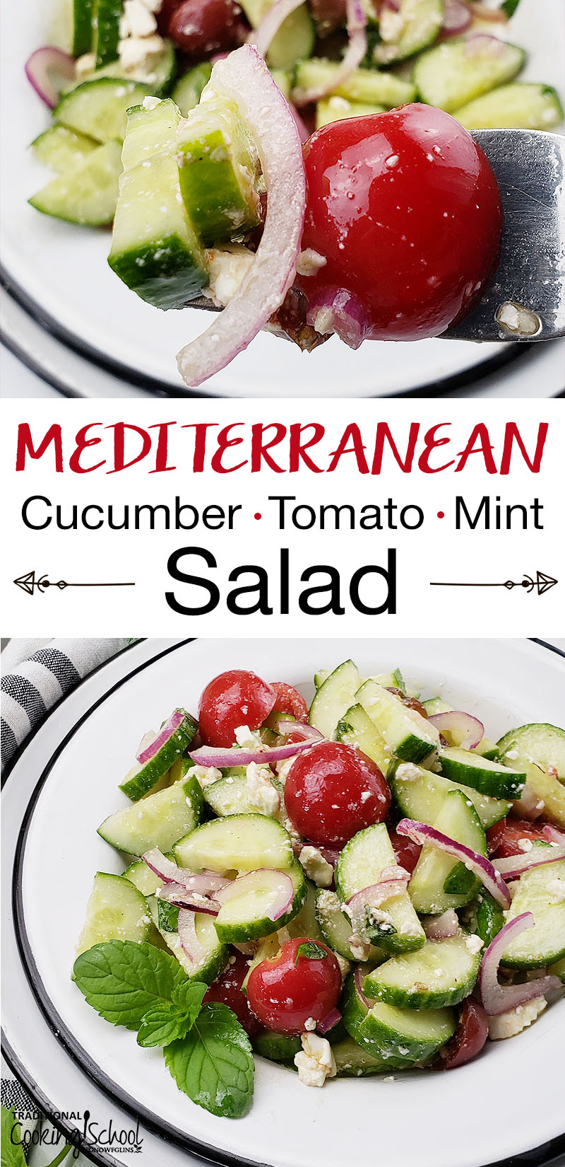 Mediterranean Cucumber-Tomato-Mint Salad