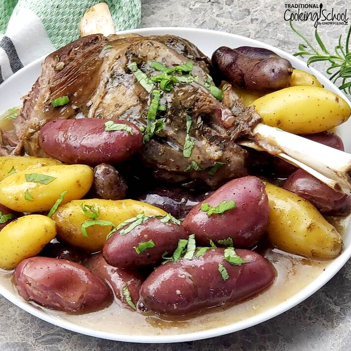 Instant Pot Lamb Roast With Mediterranean Herbs & Potatoes