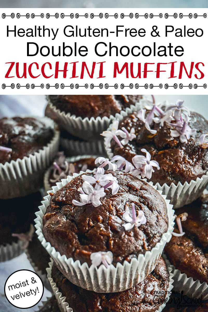 Healthy Gluten Free Double Chocolate Zucchini Muffins Paleo