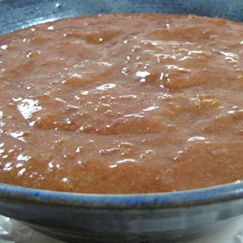 Plum Sauce | This plum sauce is great atop Chocolate Ice Cream, on our favorite breakfast porridge, Genius Breakfast Cereal, or stirred into a bowl of kefir. It is not too sweet and really tasty! | TraditionalCookingSchool.com