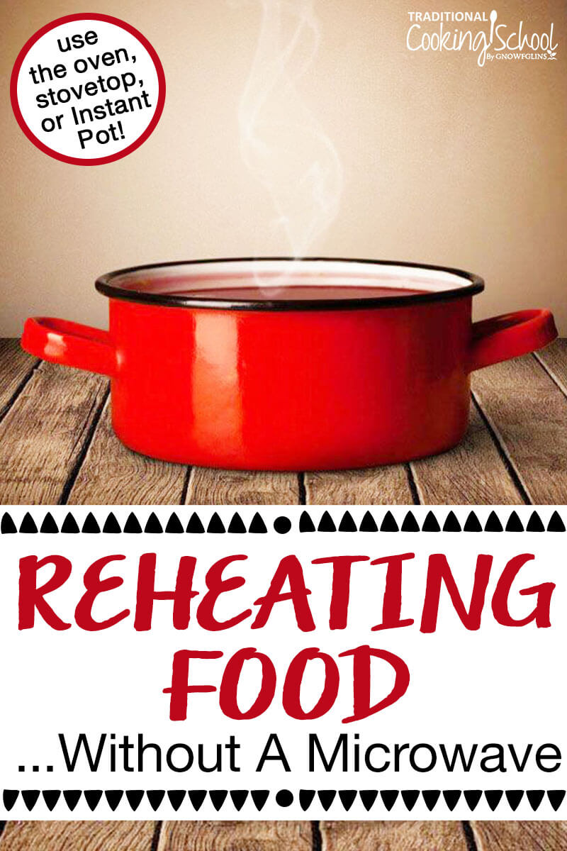 Large red pot with steaming soup and text overlay.