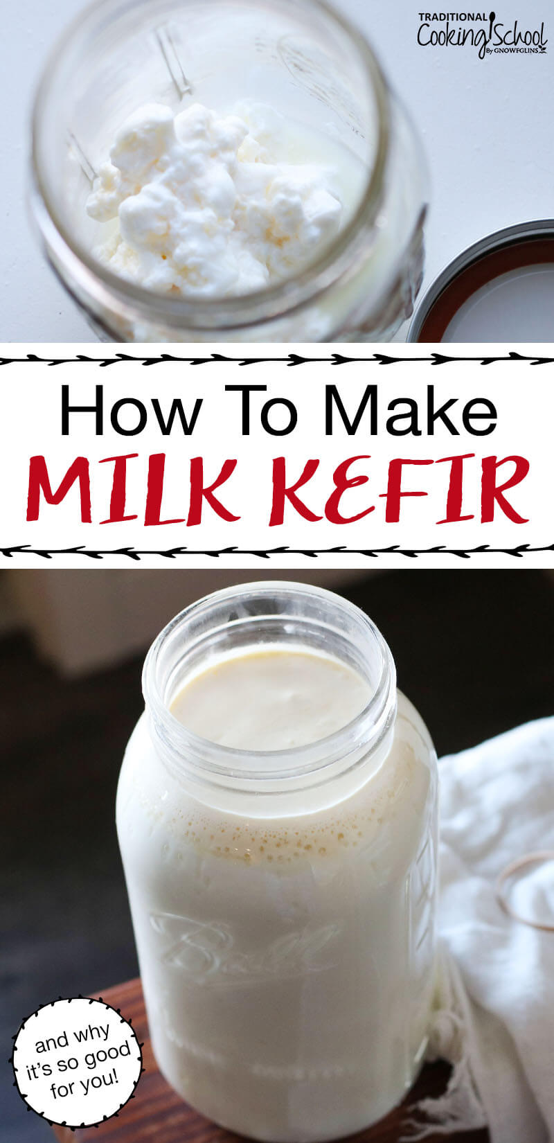 How To Make Milk Kefir (and why it's so good for you!) | We are really enjoying kefir! Its fresh and slightly sour taste reminds me of plain yogurt, which is a staple in Middle Eastern cooking. A side benefit (that I didn't expect) of having cultured foods around -- foods that satisfy me and replace my cravings for sweeteners. Kefir fits the bill! | TraditionalCookingSchool.com
