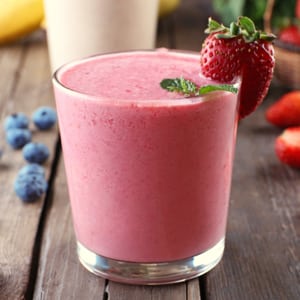 Kefir Smoothie With Frozen Summer Fruit | I don't normally trick my family, but in this case, I wanted to do away with any prejudices and get their honest reactions on this easy kefir smoothie. And I'm okay with my treachery because... Everyone finally realized that they really like kefir (IF it's part of a smoothie, that is). Success! | TraditionalCookingSchool.com
