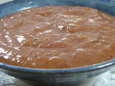 Plum Sauce | This plum sauce is great atop Chocolate Ice Cream, on our favorite breakfast porridge, Genius Breakfast Cereal, or stirred into a bowl of kefir. It is not too sweet and really tasty! | TraditionalCookingSchool.com