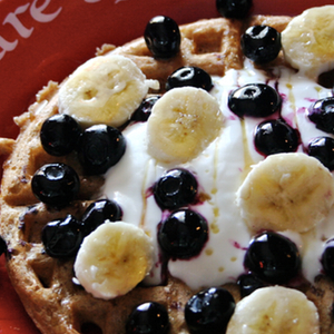 Whole Grain Sourdough Waffles | Today, Erin is sharing a recipe for whole grain sourdough waffles. Using this recipe, you can create your waffles from room temperature starter. Do you have two cups of starter out at room temperature? Good -- you can make waffles right now! | TraditionalCookingSchool.com