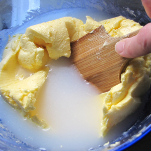 How To Make Cultured Butter {full of fat-soluble vitamins & probiotics!} | I love cultured butter! Cultured butter starts with cultured cream. So I teach you how to make cultured cream, and then how to turn it into cultured butter that's full of fat-soluble vitamins and beneficial probiotics! It's easy and fun! | TraditionalCookingSchool.com
