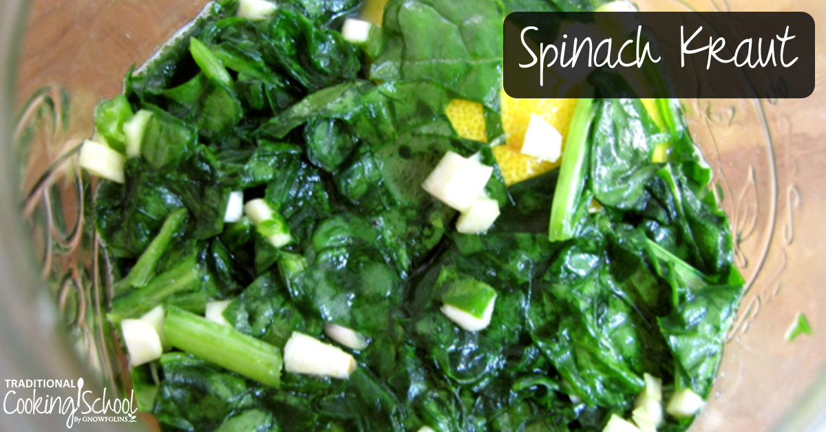Spinach Kraut | Traditional Cooking School by GNOWFGLINS