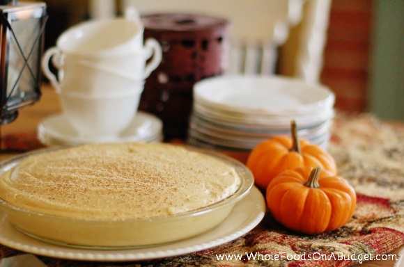 Pumpkin Cheesecake Mousse Pie... and more! | When my daughter’s birthday rolled around early this fall, she wanted to have a no-bake cheesecake. We’ve made no-bake cheesecakes before, but always in the spring and summer when fresh fruit abounds. As I was looking at various recipes one morning, it hit me — it’s fall, so skip the fruit altogether and instead add pumpkin! | TraditionalCookingSchool.com