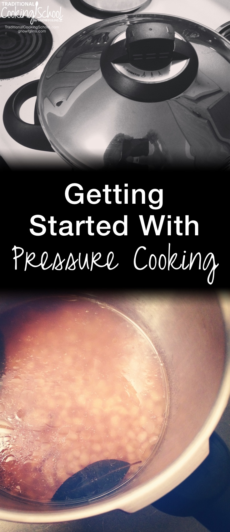 Getting Started with Pressure Cooking | For a long time, I have been against pressure canning and pressure cooking. Pressure canning, at least, is discouraged in Nourishing Traditions as nutrient destroyer. And traditional food lovers seem to follow an unwritten rule that anything cooked or canned under pressure must be suspect. I am not against pressure canning or cooking any more. Today I want to share why I've changed my tune, plus resources so you can get started, too! | TraditionalCookingSchool.com
