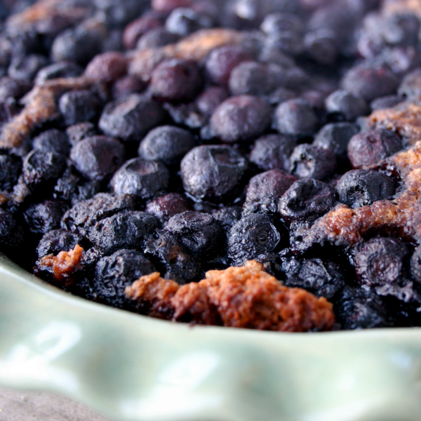 Sourdough Cobbler | We've enjoyed this tasty cobbler filled with low bush cranberries from the patch down the road, last years frozen rhubarb from the plants next to the driveway, frozen blackberries from the store for something a little different, frozen raspberries from last summer's harvest, and blueberries off the mountains lovingly picked and frozen by my mountain-climbing husband. Delicious! | GNOWFGLINS.com