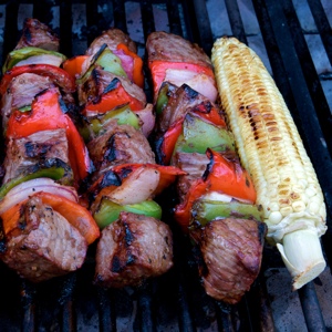 Summer Shish Kabob Marinades | Shish kabob marinades... When I think summer, that's what I think of. Along with fresh vegetables from our garden, watermelon, grilling, swimming in the river, family, and sunshine. Our marinades are generally very nutritious and healthy anyway, but today I'm sharing 3 recipes with extra flavor from essential oils. | TraditionalCookingSchool.com