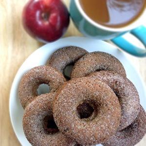Soaked Apple Cider Donuts | Apple cider is almost as iconic as colored leaves. It shouts cheerfully “Fall is here! Fall is here!” As families flock to pick apples, orchards offer the ever-popular treat: apple cider flavored donuts. The common recipe is easy to spruce up and make real food friendly at home. And of course, it's best enjoyed with a warm beverage for dunking! | GNOWFGLINS.com