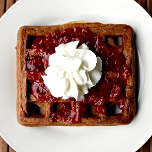 Sourdough Chocolate Waffles | Is there anything better than chocolate at breakfast time? Especially when it's a fermented, sourdough, actually-good-for-you chocolate waffle? Yeah, I can't think of anything better either. | GNOWFGLINS.com