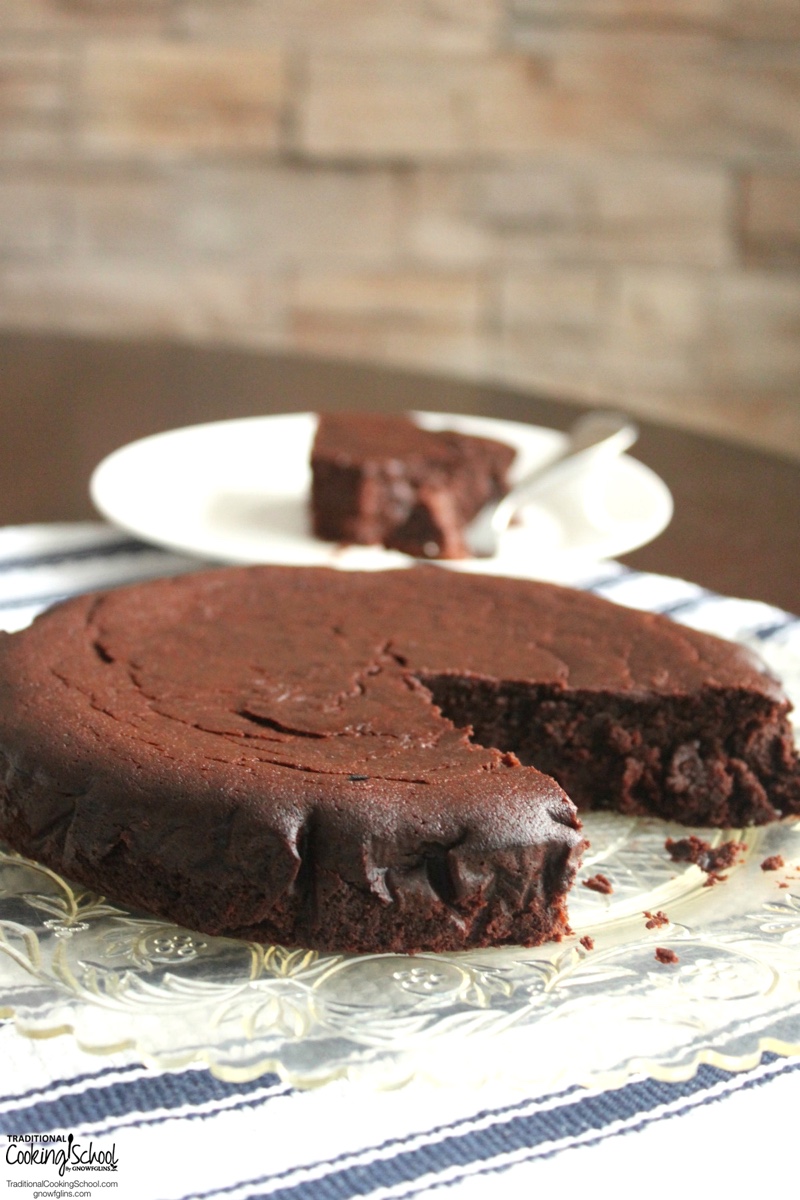 My husband named this "The Best Chocolate Cake Ever". He actually told me to throw out all of my other cake recipes, including those decadent sugar-laden treats I made before we started changing our diet. | TraditionalCookingSchool.com