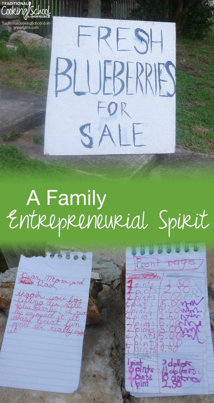 A Family Entrepreneurial Spirit | We purchased our home thrilled with everything about it -- except the busy road on which it is situated. Instead of bemoaning our problem, we've been thinking of ways to turn the lemon of traffic into lemonade. ;) This is the story of how our family's entrepreneurial spirit is blooming. | TraditionalCookingSchool.com