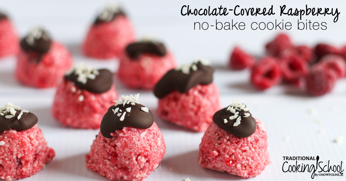 No-Bake Chocolate-Covered Raspberry Cookie Bites