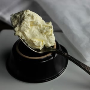 What's the best part of making your own soft cheese from raw milk? Raw milk contains probiotics of course! Raw milk left to sit out and get warm means those probiotics are proliferating. This raw milk mascarpone is teeming with living flora. It's an indulgent, tasty health food that you can enjoy in both sweet and savory dishes!