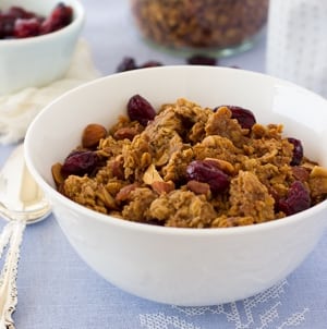 Is there anything easier than a bowl of cereal for breakfast? No cooking, no waiting -- just pour the cereal, pour the milk, and chow down! Make up a batch (or 2 or 5!) of these deliciously nourishing granola recipes, then sit back and savor a bowl of granola any time of day.