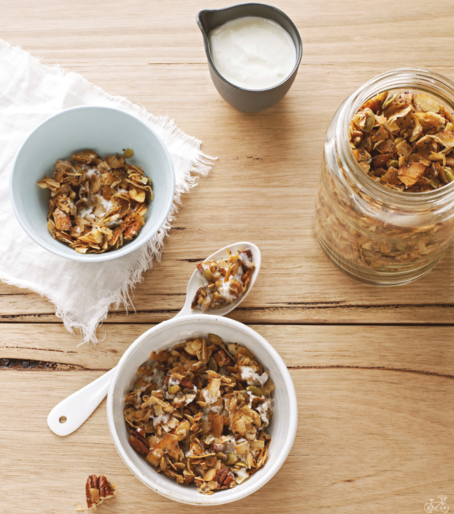The Great Granola Round-Up: 31 Deliciously Nourishing Recipes! | Is there anything easier than a bowl of cereal for breakfast? No cooking, no waiting -- just pour the cereal, pour the milk, and chow down! Make up a batch (or 2 or 5!) of these deliciously nourishing granola recipes, then sit back and savor a bowl of granola any time of day. | TraditionalCookingSchool.com