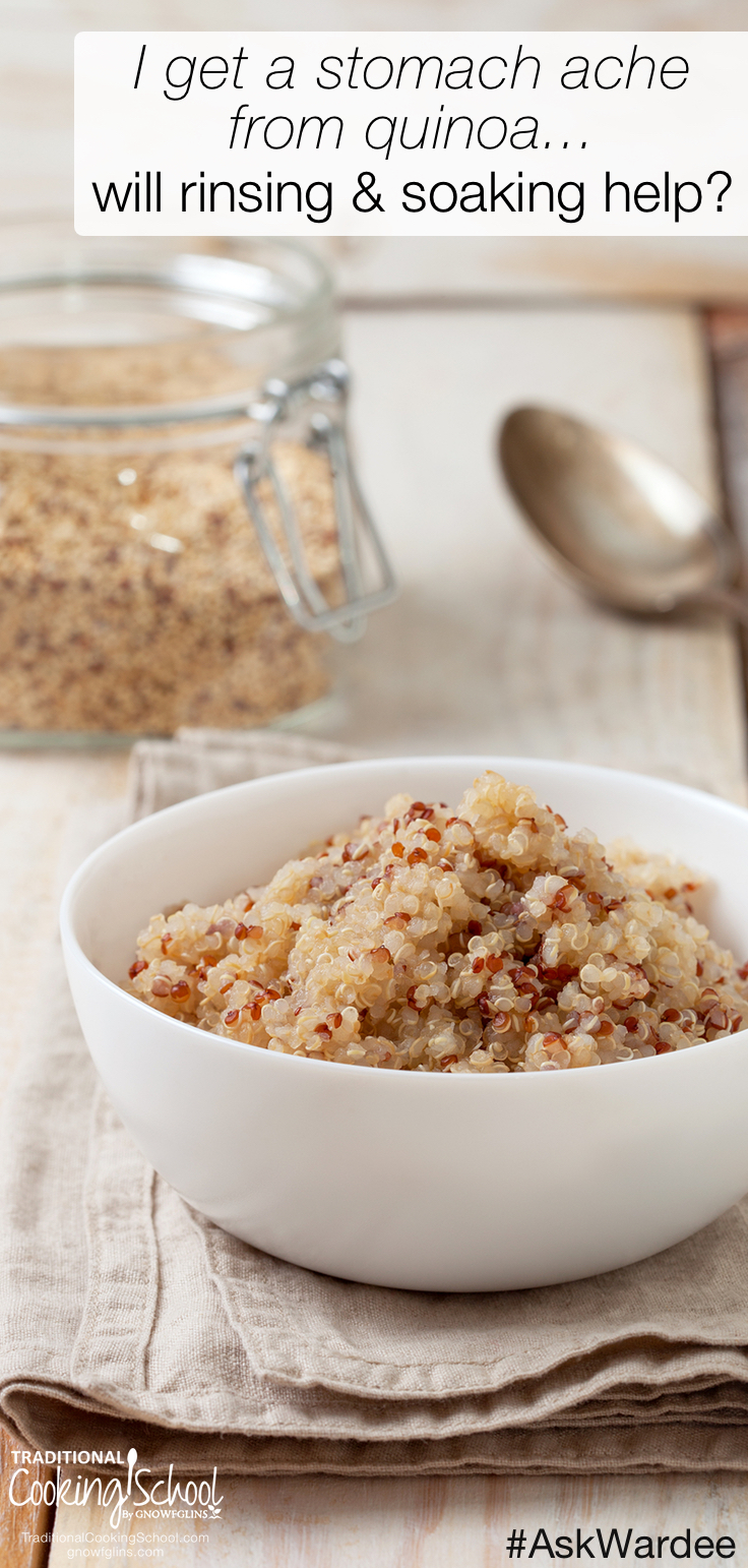 #AskWardee 029: I Get A Stomach Ache From Quinoa. Will Rinsing & Soaking Help? | "I get a stomach ache from quinoa. Will rinsing and soaking help?" asks Susan on today's #AskWardee. Yes, rinsing and soaking will help -- and here's why AND how to rinse and soak quinoa so you don't get a stomach ache!| AskWardee.tv