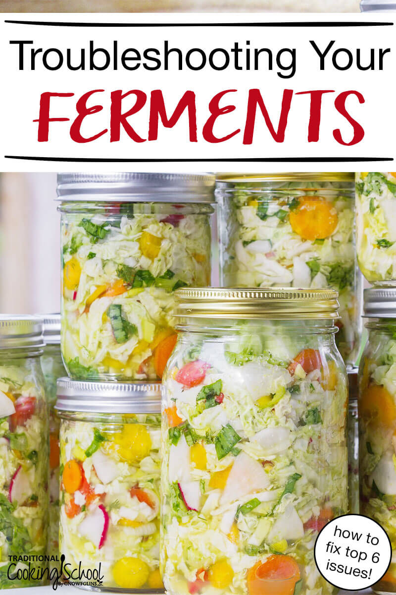 Troubleshooting Your Ferments (KYF172) | Even though it's safe and easy, fermentation problems do come up now and then. Today we're all about troubleshooting ferments. Whether it's not bubbling, it's mushy, or you just don't like it. Watch, listen, or read to get the answers for your common fermenting problems. | KnowYourFoodPodcast.com/172