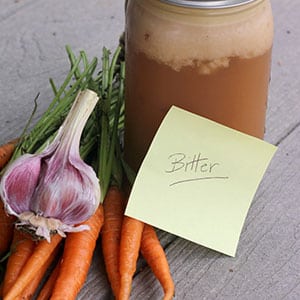 Have you ever made, or tasted, bitter broth? Long-cooked broth is often dark in color -- and bitter. It is possible to salvage? Make it taste better? Less bitter, maybe? Unfortunately, no. But, it's still useable! Here's what to do with bitter broth.