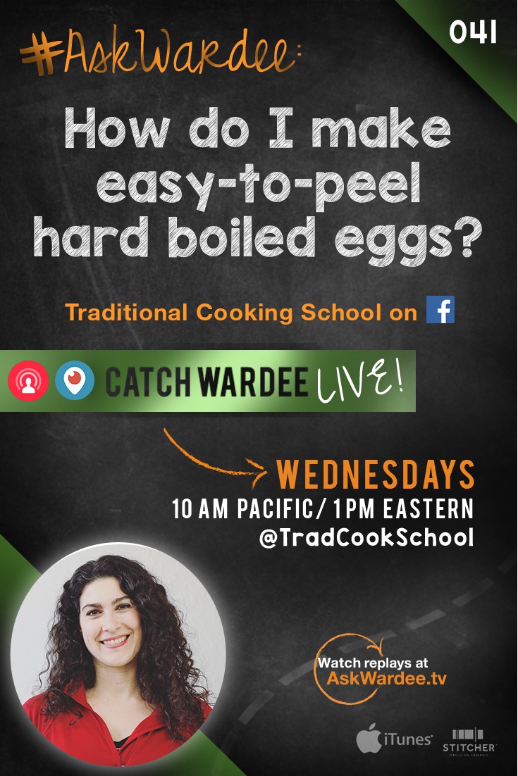 "How do I make easy to peel hard boiled eggs?" asks Angel on today's #AskWardee. I'll share the frustration-free, no-fail way to do it. Works every time! | AskWardee.tv