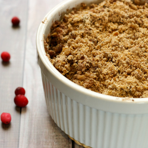 Allergy-Friendly Apple Cranberry Crisp {use your Instant Pot!} | Highlighting all the flavors of mulled apple cider with a holiday twist of cranberries, this Instant Pot apple crisp is also grain-free, gluten-free, dairy-free, and egg-free, with a nut-free option! | TraditionalCookingSchool.com