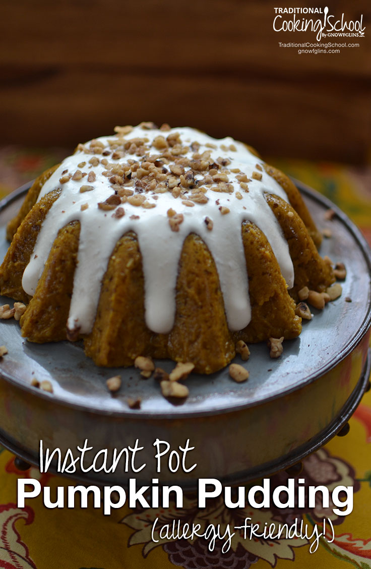 Instant Pot Pumpkin Pudding {allergy-friendly!} | Starting out our holiday morning with a creamy, sweet pumpkin treat most definitely makes me thankful and ready to celebrate! This is one of those recipes that proves special doesn't have to be difficult. Just stir, pour, cook, and chill -- that's really it! | TraditionalCookingSchool.com