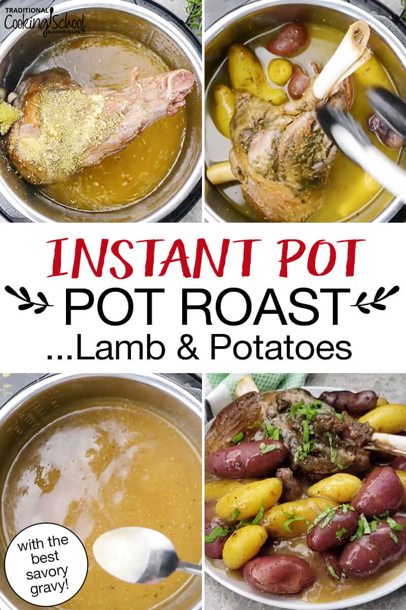 Mediterranean Instant Pot Lamb Roast With Herbs & Potatoes