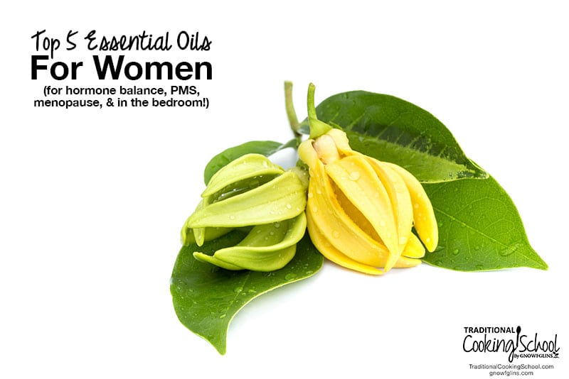 Top 5 Essential Oils For Women (for hormone balance, PMS, menopause, & in the bedroom) | What about using essential oils for those deeper issues... the ones no one sees but we most certainly feel? For relief from PMS or menopause, pain relief during childbirth, hormone imbalances, and even in the bedroom, you need to know about these top 5 essential oils for women. | TraditionalCookingSchool.com
