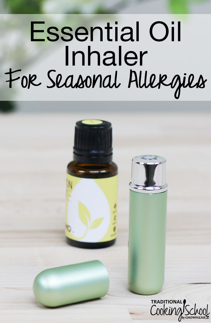 Essential oil (or aromatherapy) inhalers! Have you ever used one? They're so handy to keep in your purse or pocket and carry the benefits of essential oils with you wherever you go! Learn how to make an essential oil inhaler for seasonal allergies!