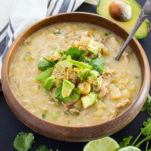 27 gaps diet instant pot soup and stew recipes bowl of green chile chicken chowder