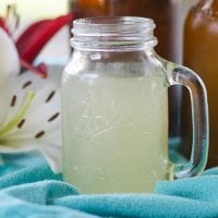 glass of honey-sweetened ginger beer