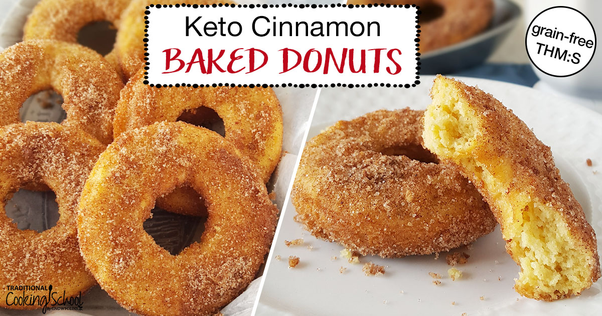 Keto Cinnamon Baked Donuts (grain-free, Thm:s)