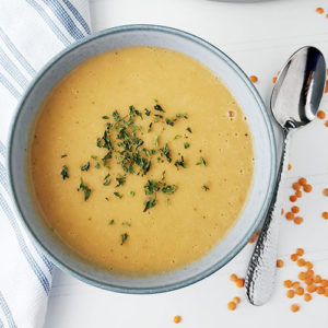 Blended Red Lentil Soup (Instant Pot, Crock Pot, Stove Top)