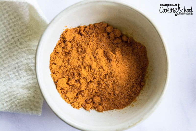 ground turmeric in a small bowl
