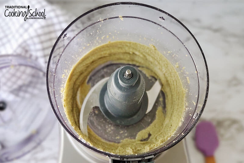 pumpkin seed butter blended until smooth in the bowl of a food processor