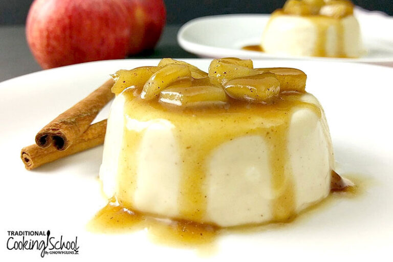 Homemade Panna Cotta Recipe With Caramel Apple Drizzle