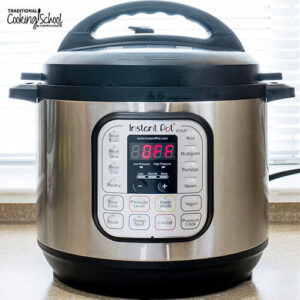 Photo of an Instant Pot on a countertop.