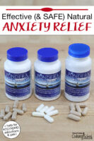 Three supplement bottles from Pondera Pharmaceuticals for natural anxiety and pain relief: Endorphinate AR, Endorphinate PR, and Endorphinate CF. Text overlay says: "Effective (& Safe) Natural Anxiety Relief (+help for ADD/ADHD, addictions & pain!)"